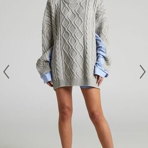 Lioness Fashion Sonny Gray Cable Knit Sweater